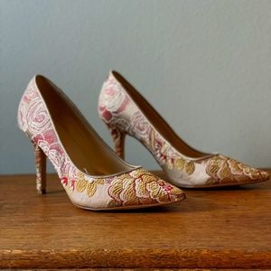 Nine West Gorgeous Embroidered High Heels